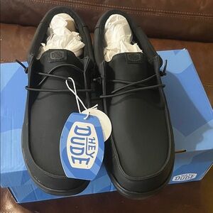 Hey Dude Men's Classic Black Loafers